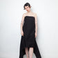 Rick Owens Spring 2011 black cotton and silk bustier dress