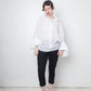 Junya Watanabe white lace draped shirt with balloon sleeves