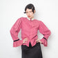1920's pink theater costume with lace collar and flounce sleeves