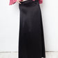 Ann Demeulemeester 2000's black silk maxi skirt