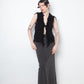 Ann Demeulemeester 2000's grey denim maxi skirt with sparkle