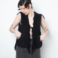 Undercover Spring 2006 unraveling fringe wool black gilet