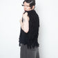 Undercover Spring 2006 unraveling fringe wool black gilet