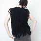 Undercover Spring 2006 unraveling fringe wool black gilet