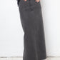 Ann Demeulemeester 2000's grey denim maxi skirt with sparkle