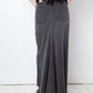 Ann Demeulemeester 2000's grey denim maxi skirt with sparkle