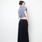 Dries van Noten 90's black rayon maxi skirt