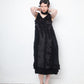 Undercover 2000's multi layer ruffle silk petticoat dress with scarf