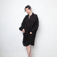Loewe 2020's black wrinkled cotton caban shirt dress with puffy sleeves
