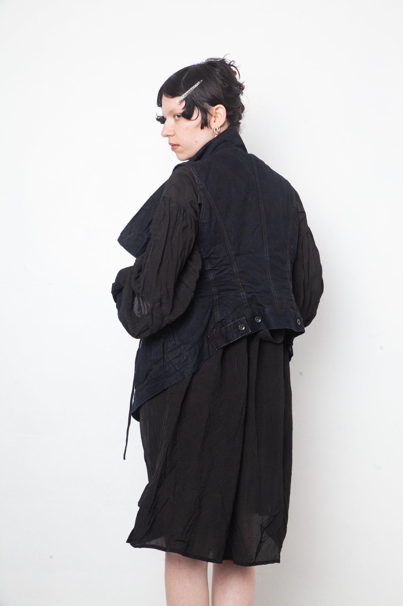 Rick Owens DRKSHDW blue dyed denim sleeveless gilet