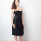 Gucci 2002 black silk bustier dress with plunged mesh back