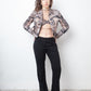 Christian Dior SS 2006 trompe l'oeil lace corset print pink and black jacket