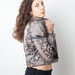 Christian Dior SS 2006 trompe l'oeil lace corset print pink and black jacket