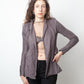 Tim van Steenbergen 2000's faux suede taupe draped blazer