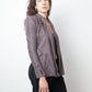 Tim van Steenbergen 2000's faux suede taupe draped blazer