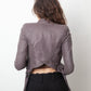 Tim van Steenbergen 2000's faux suede taupe draped blazer