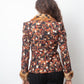 John Galliano 2000's feather print jacket with fur and lace collar and cuffs