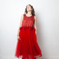 Noir Kei Ninomiya 2020’s red silky tulle A-line dress