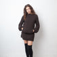 Veronique Branquinho FW 2004 brown wool knit tunic sweater
