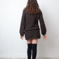 Veronique Branquinho FW 2004 brown wool knit tunic sweater