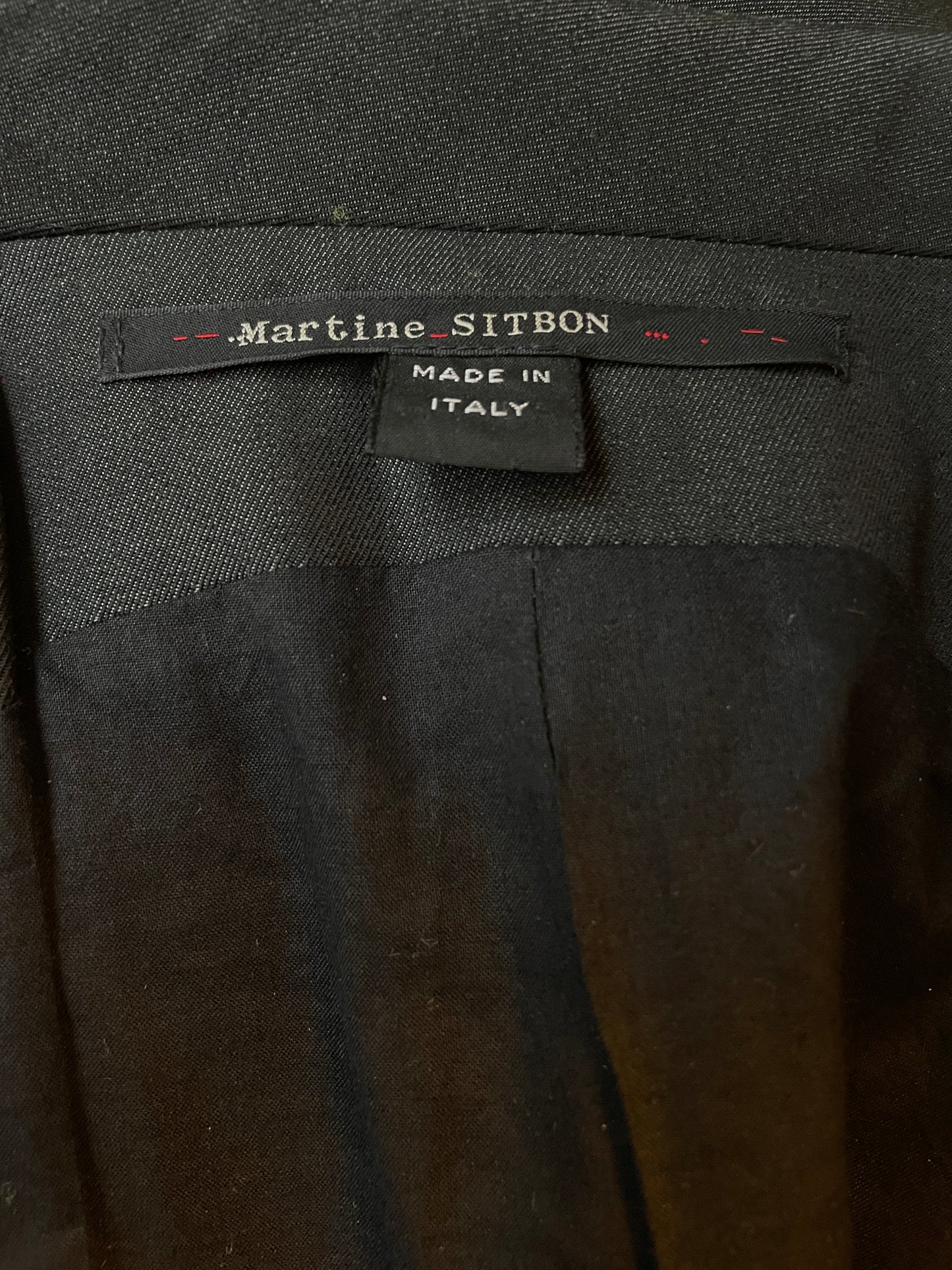Martine Sitbon wool grey sleeveless blazer with upright collar