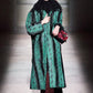 Dries van Noten Fall 2020 python print turquoise and black velvet pencil skirt