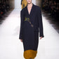 Dries van Noten FW 2018 hairy faux fur ochre skirt