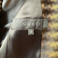 Gucci Fall 2013 silk iridescent houndstooth khaki blazer
