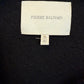 Balmain 2000's black shearling hair sleeveless jacket with belt