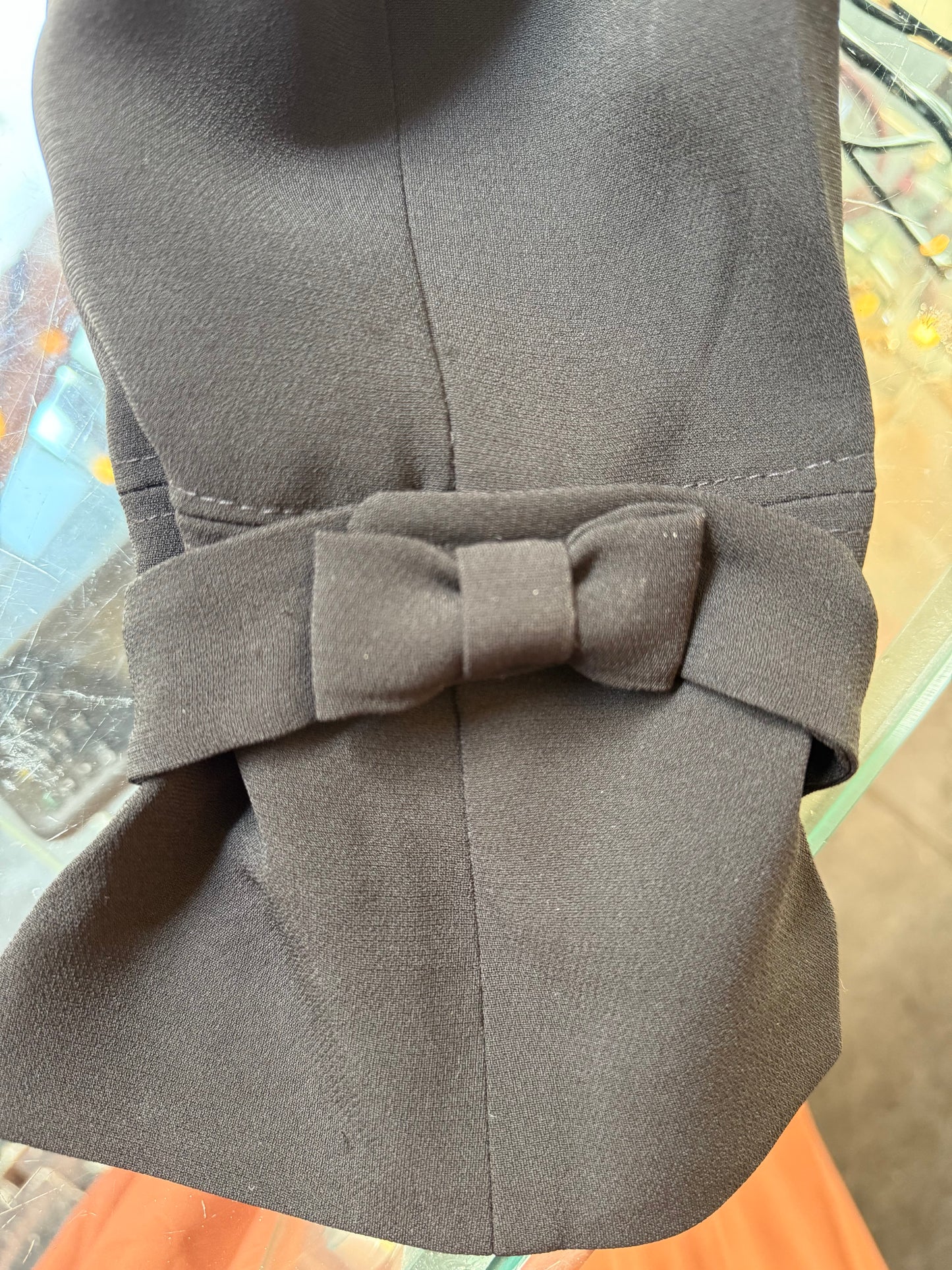 Miu Miu 2010's black trousers with bow ankle detail