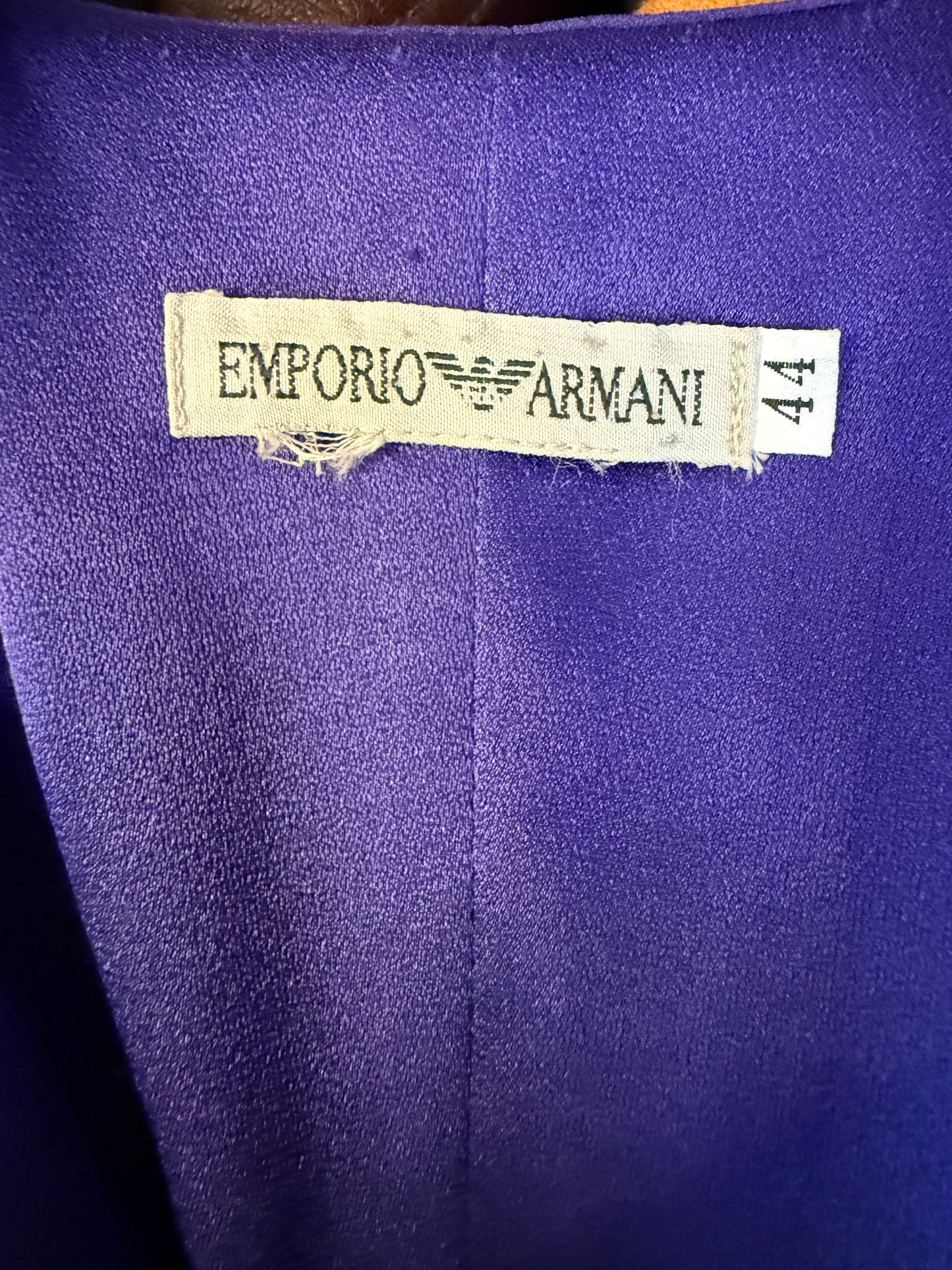 Emporio Armani 90's purple jumpsuit with attached blazer