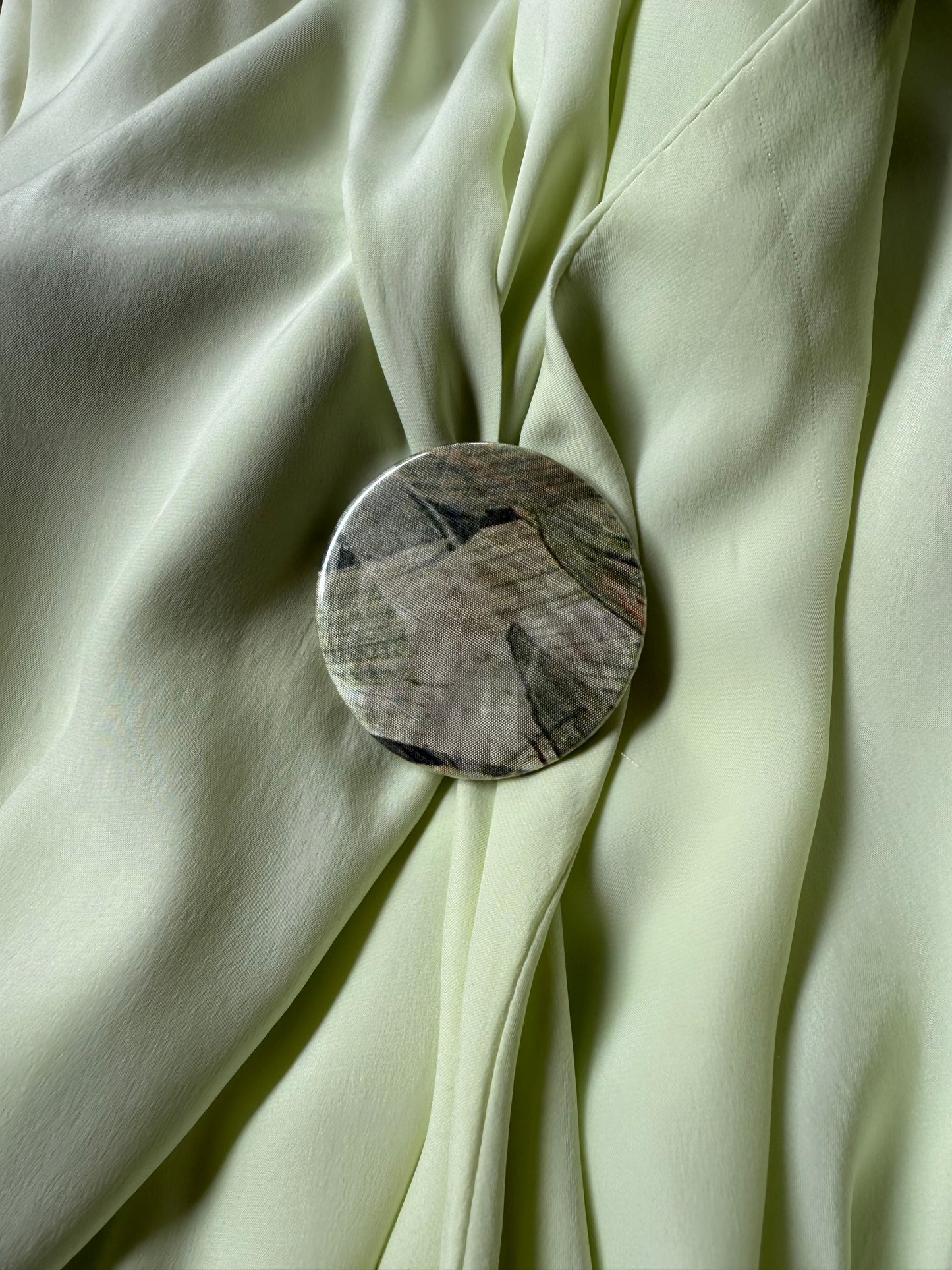 A.F. Vandervorst 2000's pastel green silk dress with pin detail