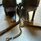 Dirk Bikkembergs 2000's open toe heels with chain and steel heel size 38
