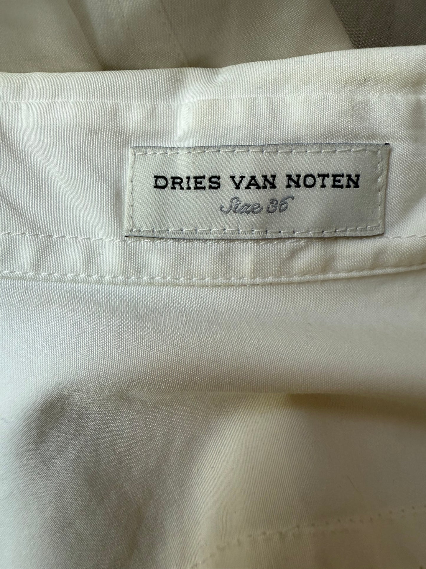 Dries van Noten 2000's double layered white cotton and sheer shirt dress