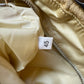 Miu Miu 90's beige leather shoulder bag with green stitching