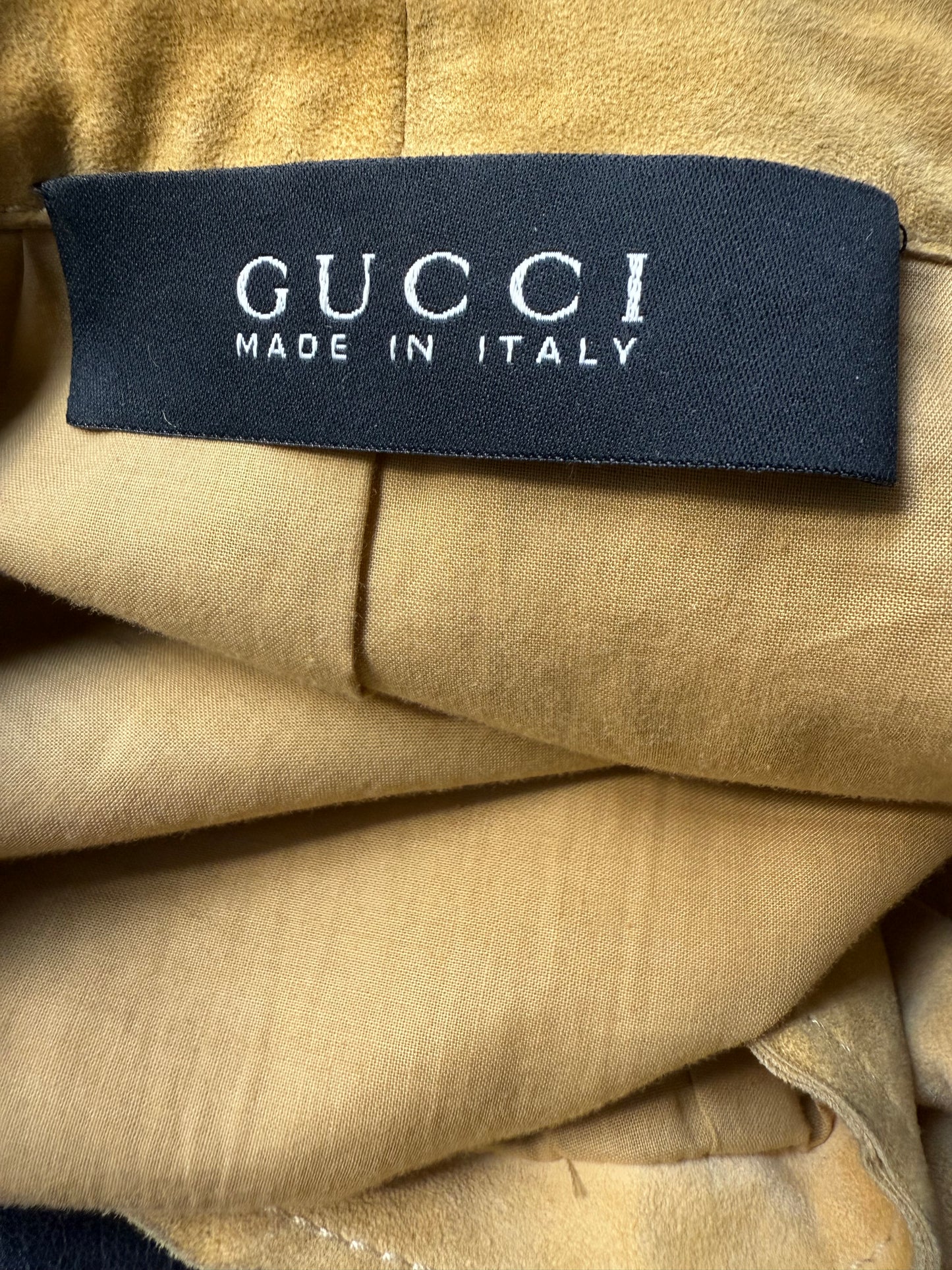 Gucci 90's suede camel jacket