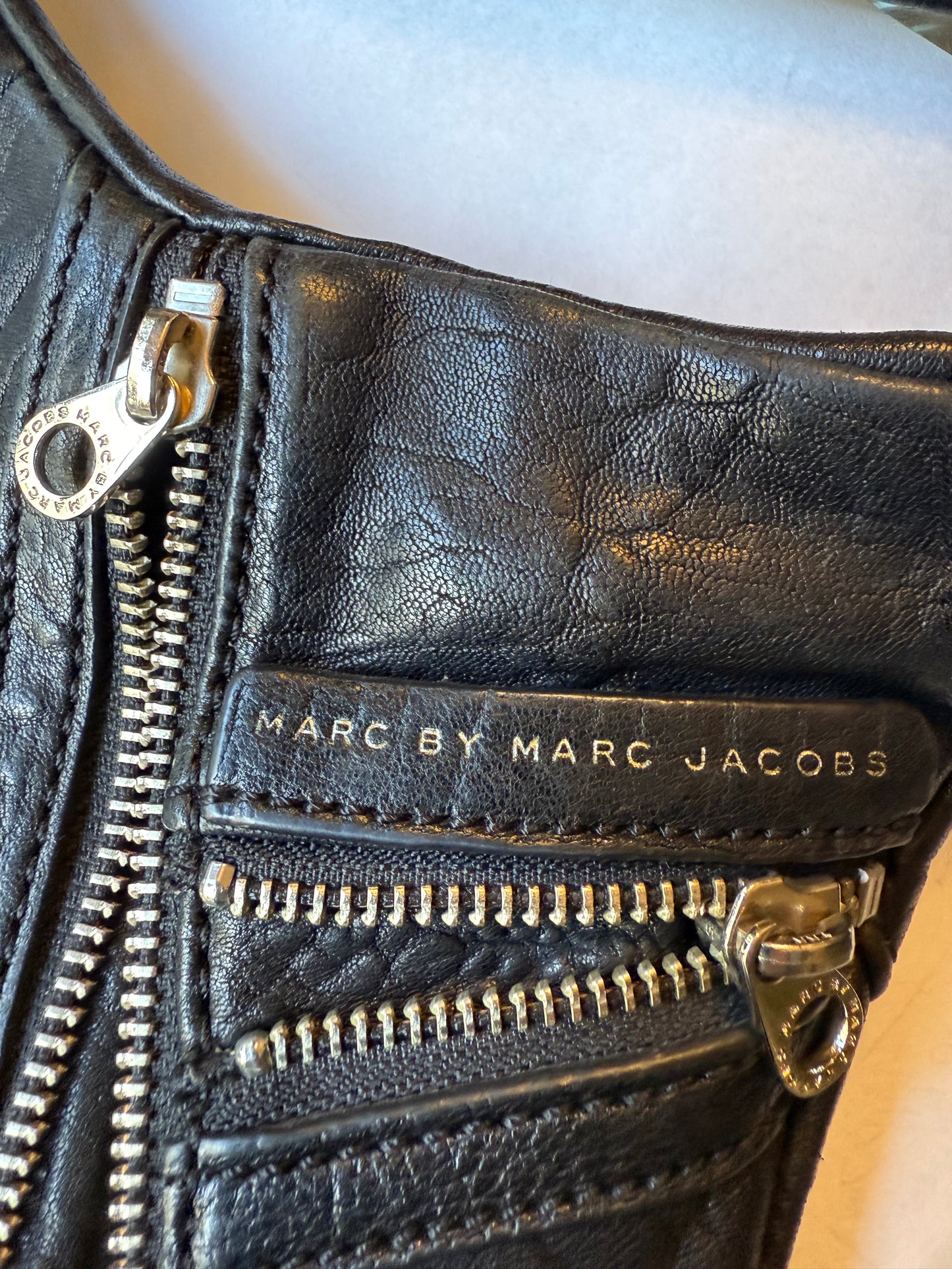 Marc by Marc Jacobs 2010's mini black leather shoulder bag with zippers