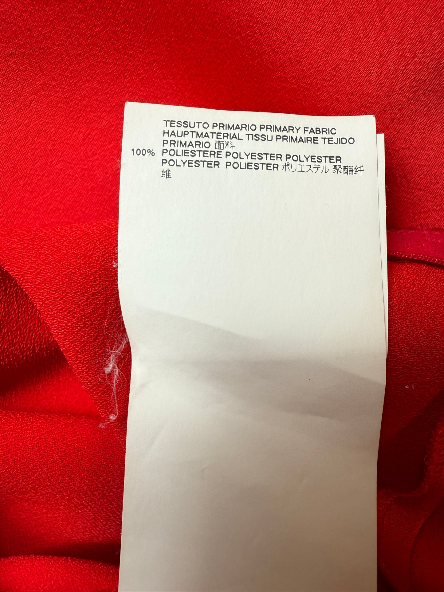 Maison Margiela Fall 2018 red silky midi skirt