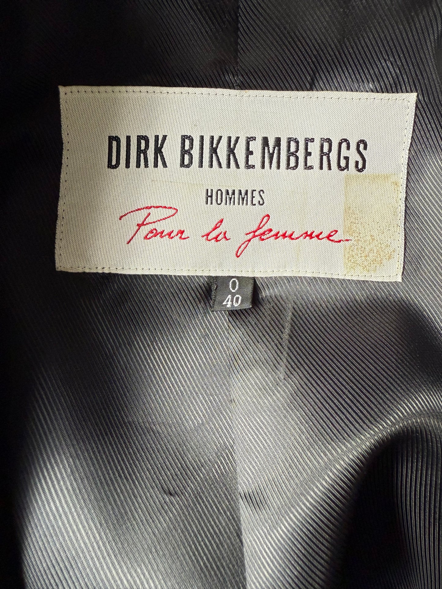 Dirk Bikkembergs 2000's nylon black jacket with large back pocket detail