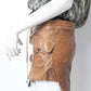 Burberry 2000's cognac leather miniskirt