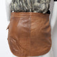 Burberry 2000's cognac leather miniskirt
