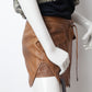 Burberry 2000's cognac leather miniskirt
