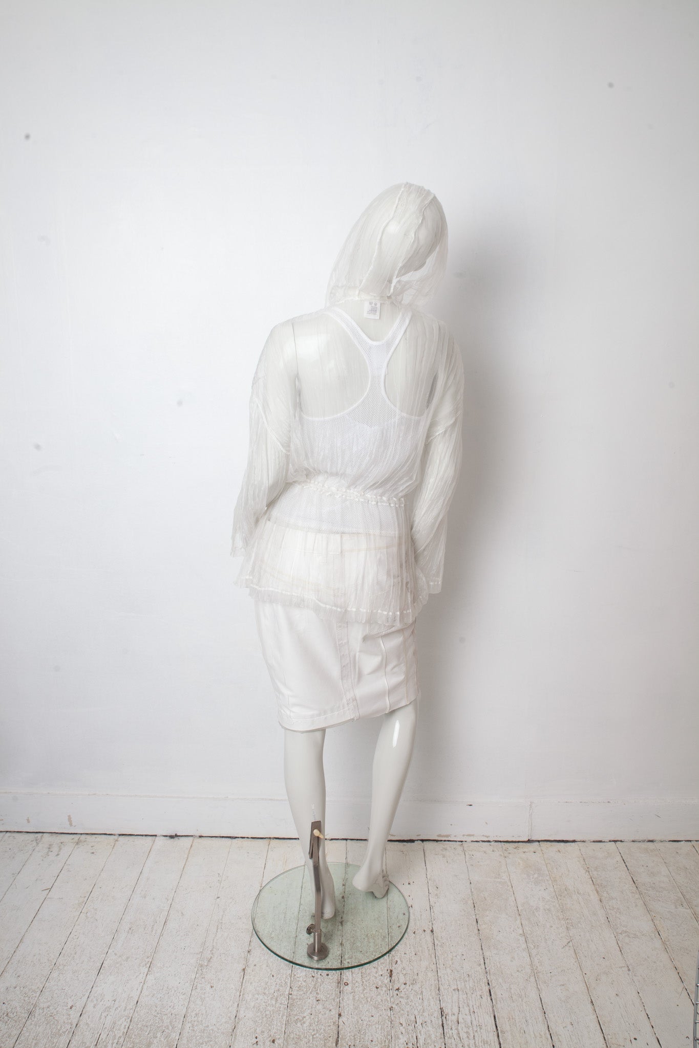 Krizia 80's organza jacket with hood