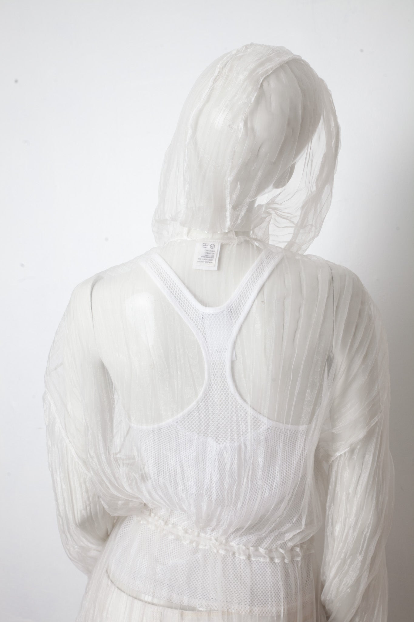 Krizia 80's organza jacket with hood