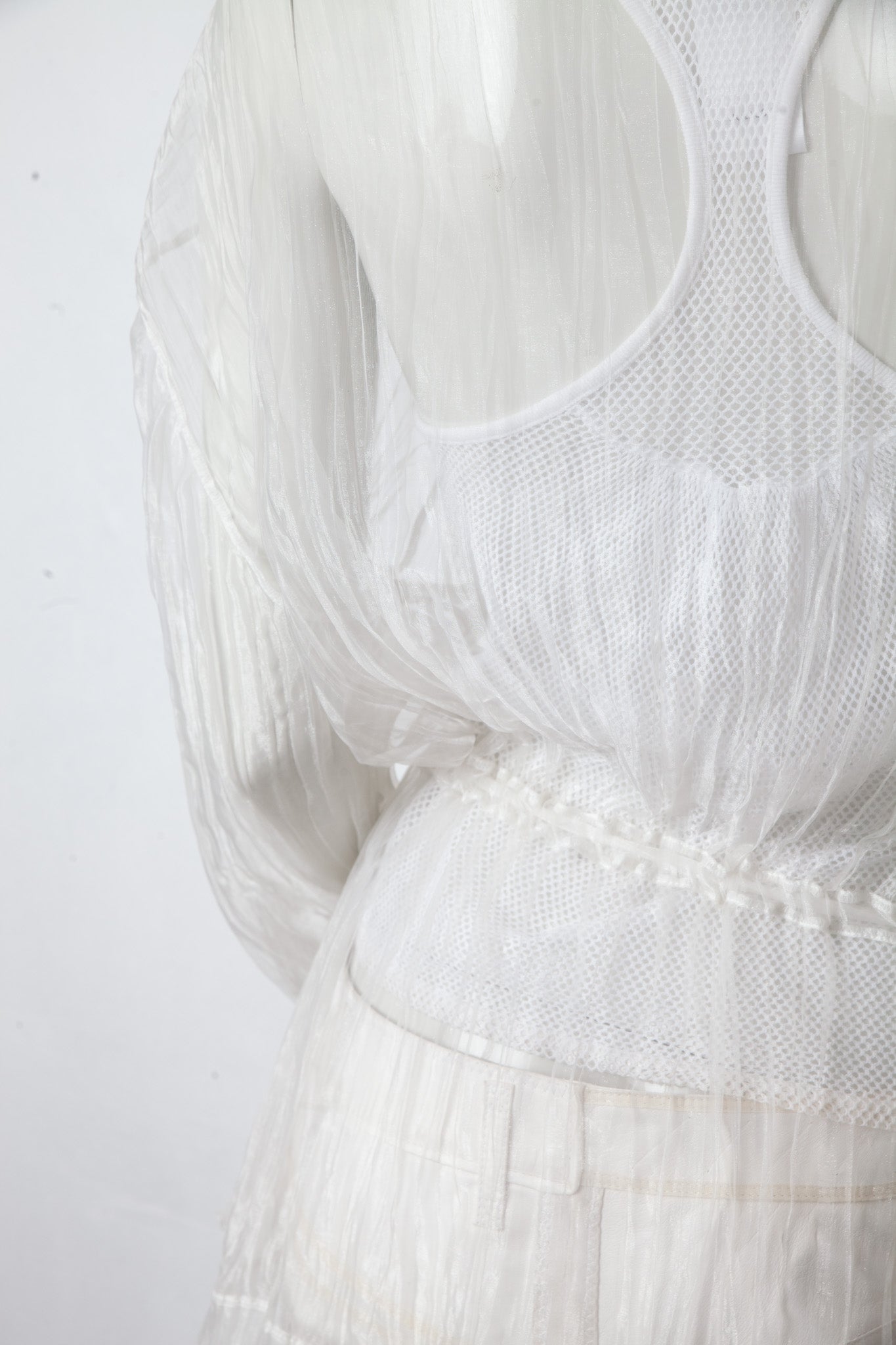 Krizia 80's organza jacket with hood