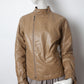 Dirk Bikkembergs 2000's vinyl cognac  racer jacket