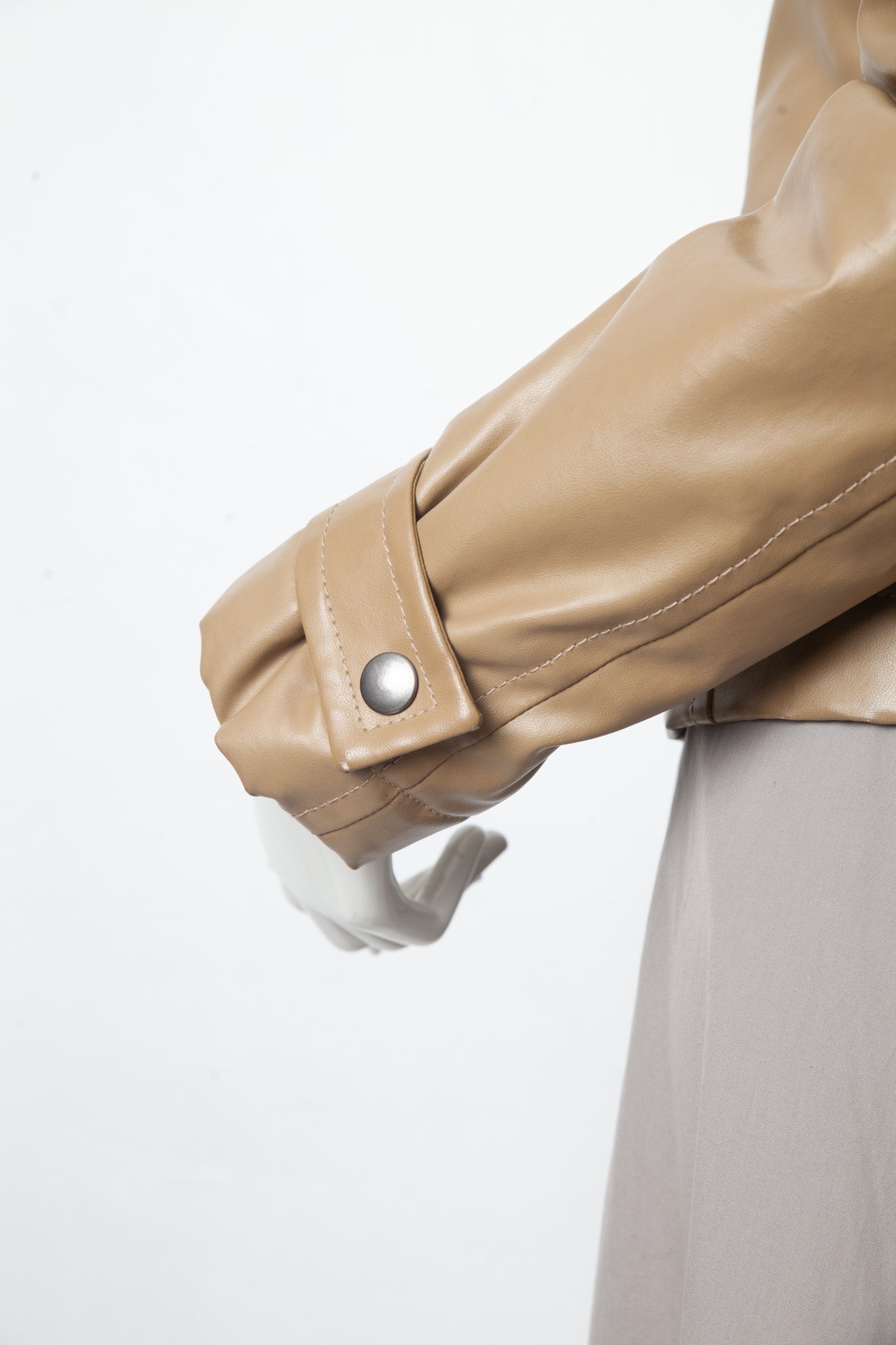 Dirk Bikkembergs 2000's vinyl cognac  racer jacket