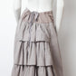 Veronique Branquinho SS 2008 brown ruffled layered maxi skirt