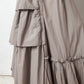 Veronique Branquinho SS 2008 brown ruffled layered maxi skirt