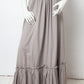 Veronique Branquinho SS 2008 brown ruffled layered maxi skirt